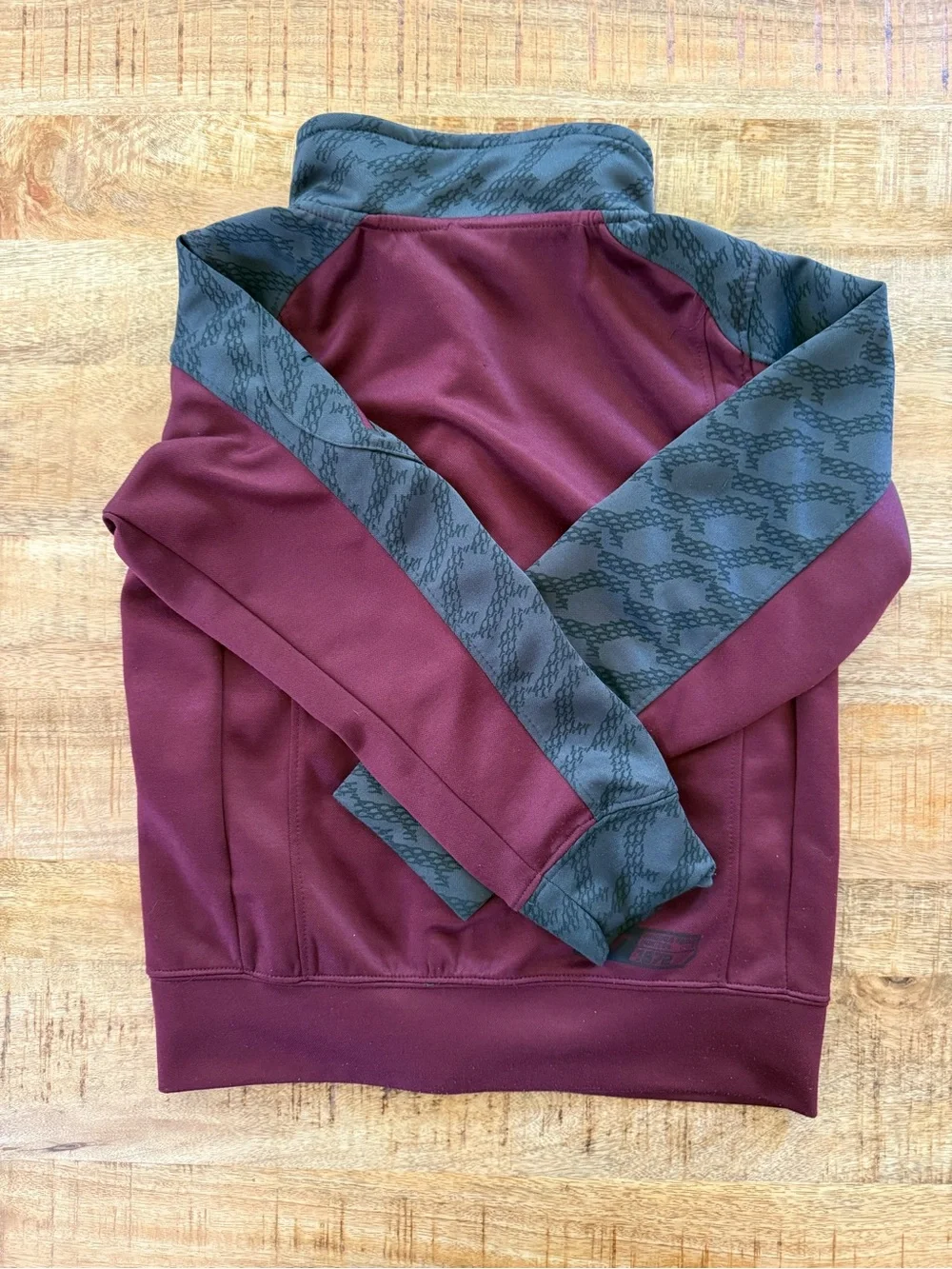 Nike Virginia Tech Hokies Dri-FIT Youth S Full Zip Jacket VT Maroon Gray